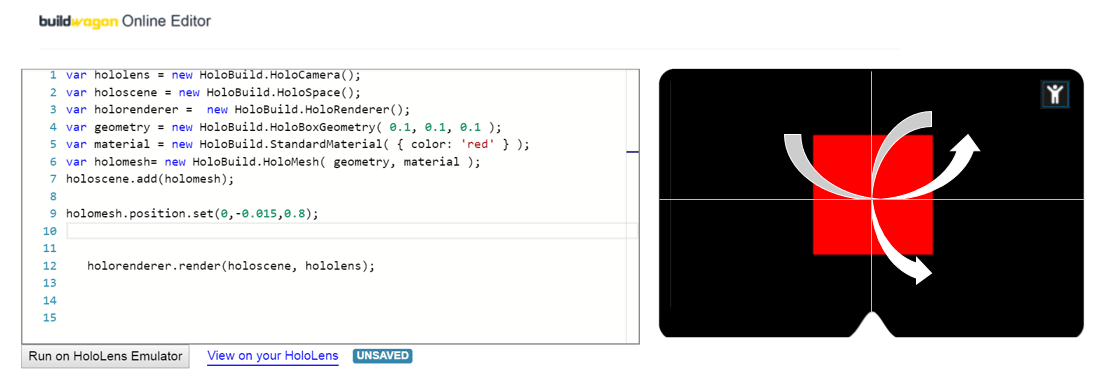 Rotation on x and y axes Holomesh Buildwagon